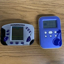 Lot Of 2 Handheld Game  6 Dominoes Excalibur Electronic And Radica Casino Slot