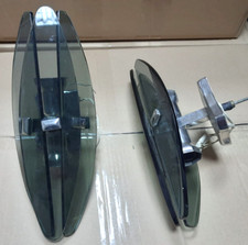 Coppia Appliques design 60 stile Fontana Arte fume Pair old Sconces Fontana arte