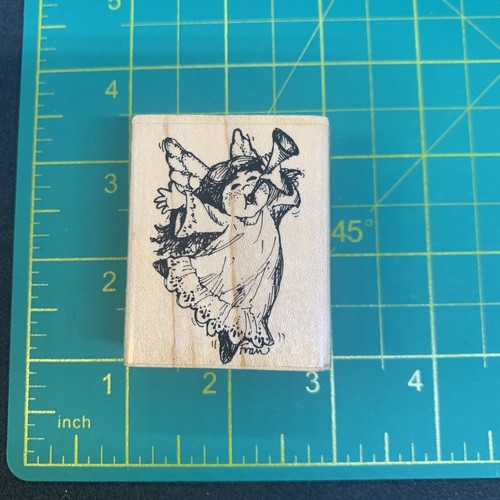 Handcrafted By Wood Mounted Rubber Stamp Crafty Bear 1989 By - View #3