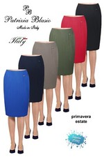 Gonna PATRIZIA BLASIO tubino elastica leggera foderata made in Italy tg. 44/56  