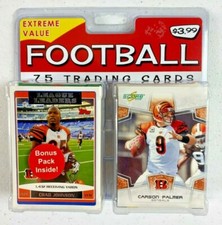 FOOTBALL 75 TRADING CARDS SEALED EXTREME VALUE BONUS PACK INSIDE LEAGUE LEADERS