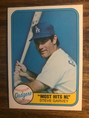 1981 Fleer  #606 Steve Garvey Los Angeles Dodgers  NrMt 
