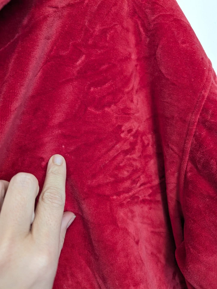 Suéter de terciopelo vintage Norm Thompson para hombre talla XL rojo terciopelo polo informal años 80 Foto 2 de 4