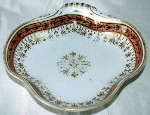 PORCELAINE de PARIS, ENCRIER et RAVIER, ÉPOQUE 1er EMPIRE, vers 1810, accidentés - Photo 10 sur 12