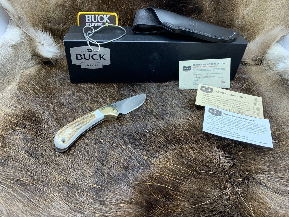 Buck LE 113 Ranger Skinner Knife Limited Edition Elk Handle Sheath  