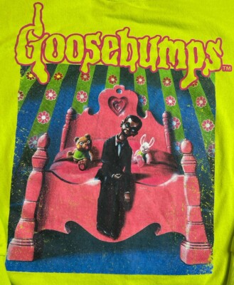Goosebumps Sweatshirt Pullover Adult  Neon Lime Green Slappy the Dummy Sz XXL