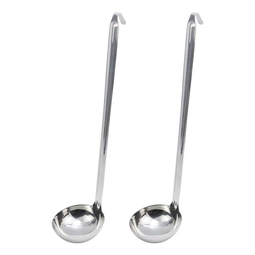 2Pcs 200cc≈6.76oz Soup LadleStainless Steel Ladles with Long HandlesKitchen A...