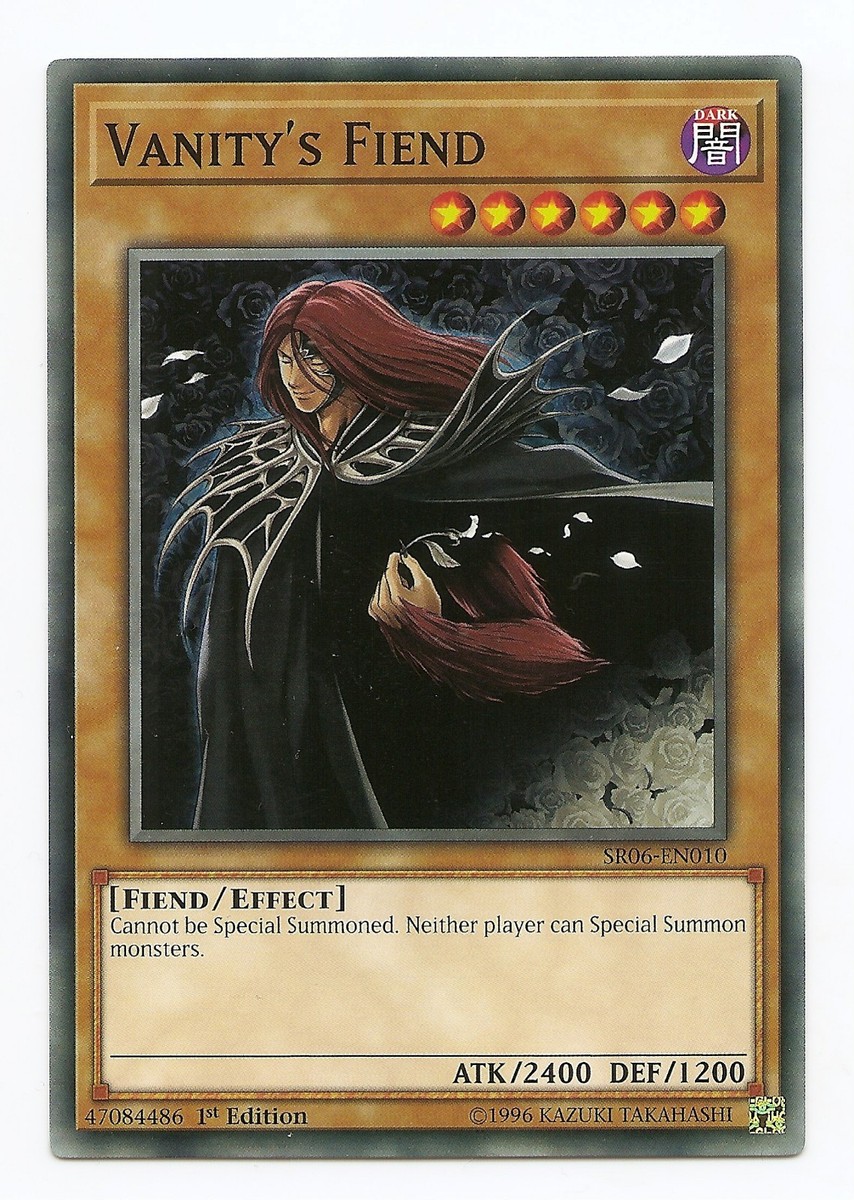 vanity cards yugioh YU-GI-OH! - Vanity's Emptiness (THSF-EN059) - The Secret Forces - 1st Edition All cards will be carefully packed for safe transit VANITY'S FIEND *** ULTRA RARE