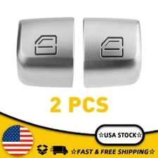 2pcs For Mercedes C300 C63 C350 GLC300 C-Class Window Switch Repiar Caps BUTTONS