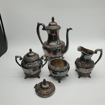 【Rogers Brothers】 HERITAGE ティーセット 3点 Vintage Rogers Bros Heritage Tea Set | eBay