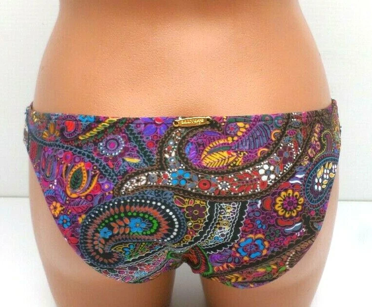 Sauvage Full Coverage Multi-Color Paisley Bikini Bottoms Medium 3093L - Image 3 of 3