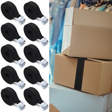 1-10Pcs Heavy Duty Ratchet Tie Down Straps Car Roof Rack Belts Quick Release 1M