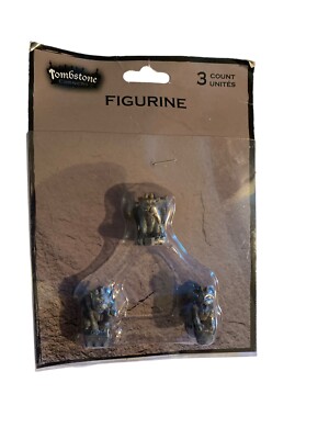 Tombstone Corners Figurines 3 Monsters Halloween Village Decorations 