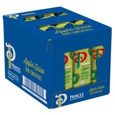 Princes Apple Juice From Concentrate 100% Pure Juice Carton Pack 12 x 1 Litre