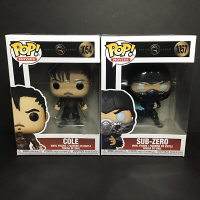 Funko Pop! Mortal Kombat Cole Young 1054 & Sub-Zero 1057 Movies Vinyl Figure NIB