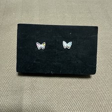 925 sterling silver butterfly earrings stud