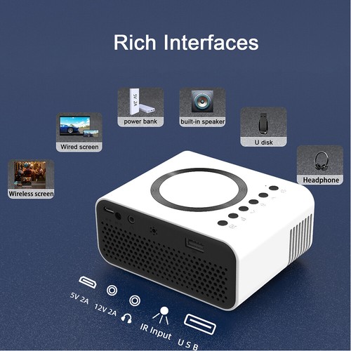 Mini projecteur intelligent portable HD 1080P WIFI Home Theater pour Android/IOS - Photo 7/24