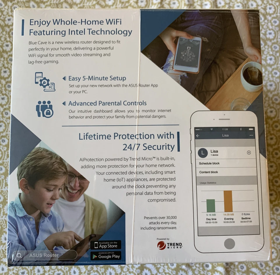 New in Box Asus Blue Cave AC2600 Dual Band WiFi Wireless Router For Smart Home - Image 2 of 4