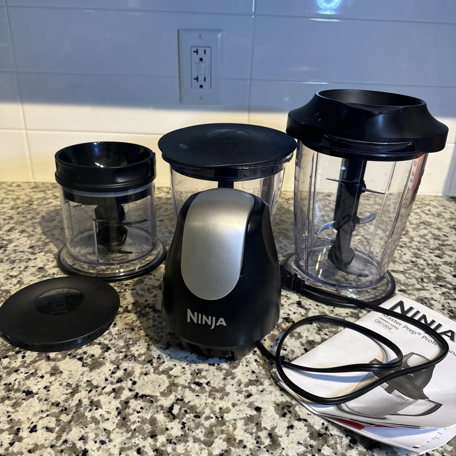 Ninja Professional Blender Full Set QB10041100 watt Works with All 3 Blades