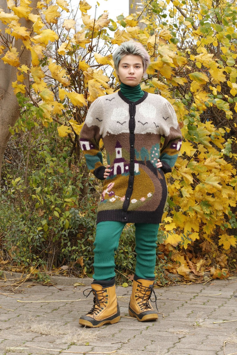 flauschige Strickjacke Wolle 80er TRUE VINTAGE 80s knitted