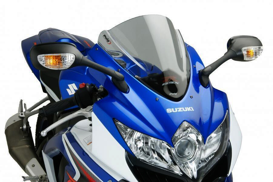 08-09 GSXR 600 / 750 SMOKE w/logo PUIG Racing Bubble Windshield