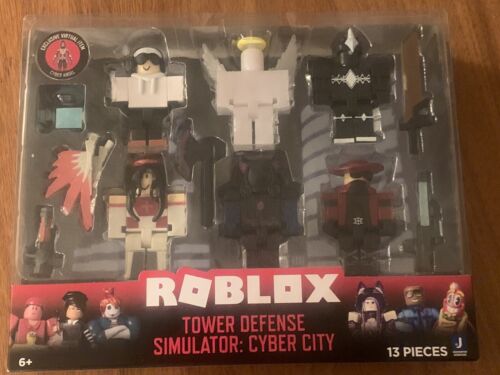 ROBLOX Action 6 Figures TOWER DEFENSE SIMULATOR CYBER Angel CITY Playset