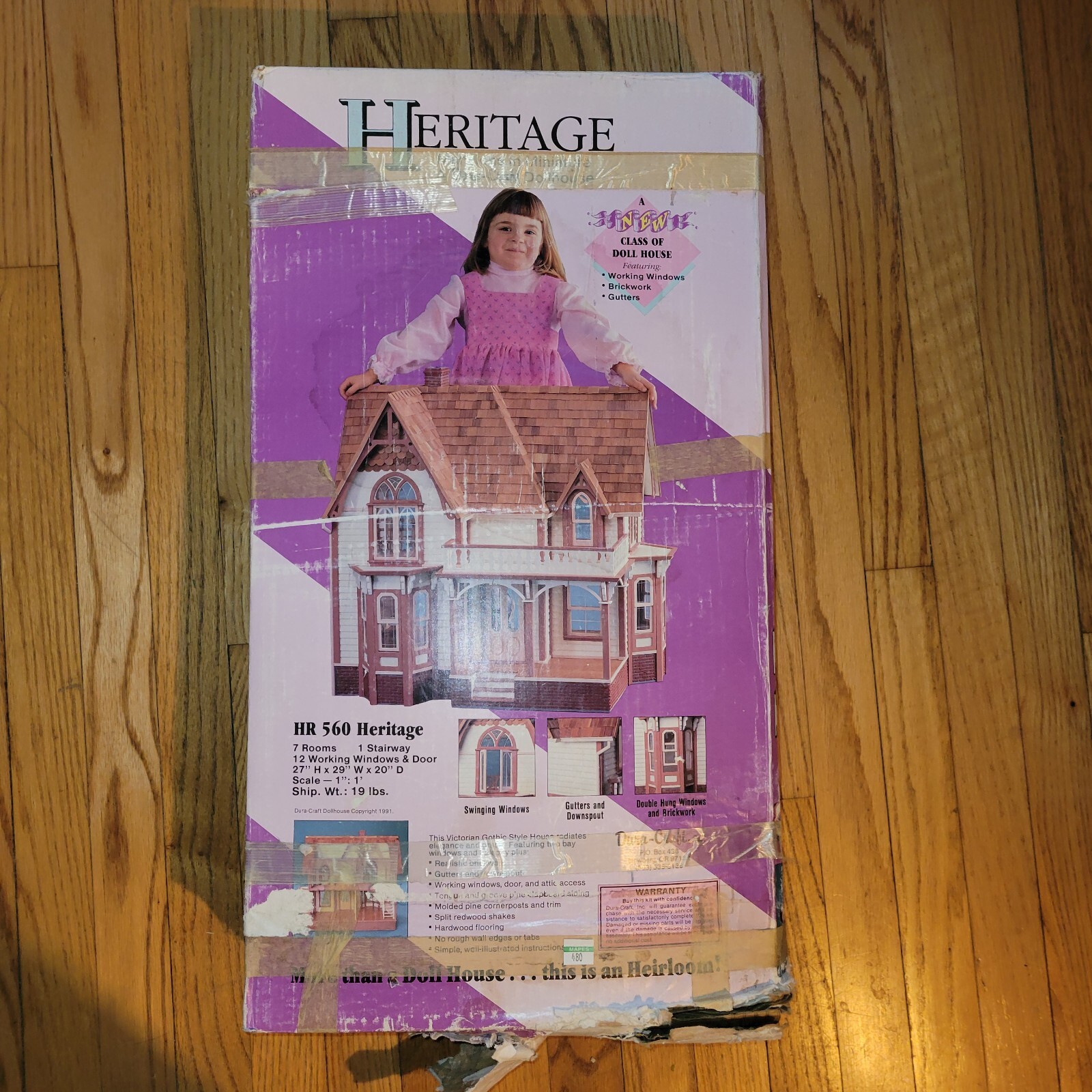 Dura Craft Heritage Dollhouse Kit Victorian Mansion HR 560 NEW OPEN BOX
