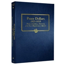 Album For US Peace Dollar Coins Collection 1921-1935 New Collector Gift Whitman