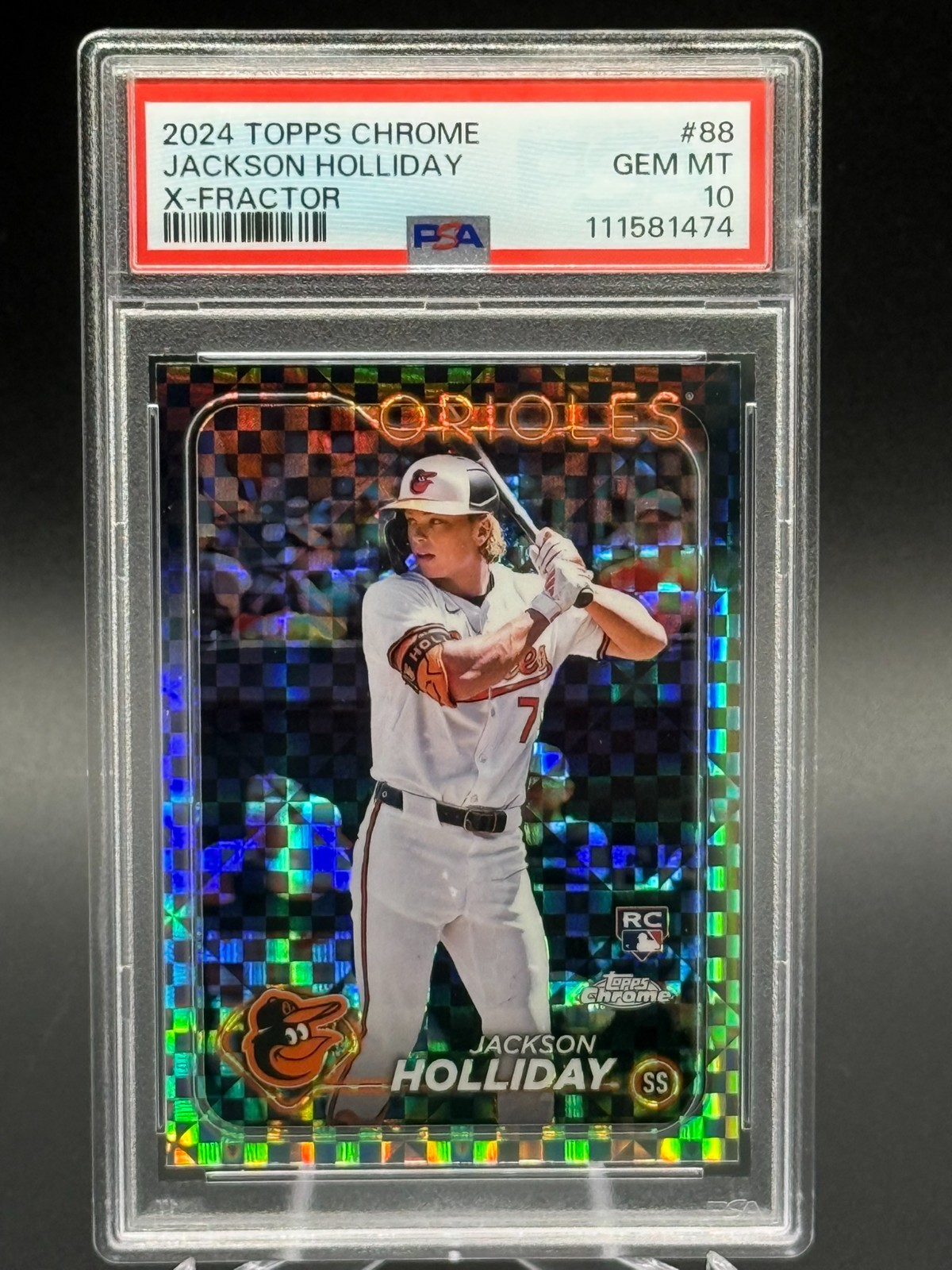 2024 Topps Chrome JACKSON HOLLIDAY X-Fractor PSA 10 #88 (RC)