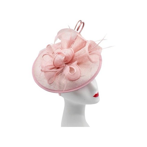 QIFLY Fascinator Cappello Da Donna Elegante Fascinator Cerchietto Per Capelli Per Matrimonio Con Clip Da Donna Con Piuma, Cappello Fascinator Vintage Anni '50s, 02-hot Rosa, Taglia Unica - Foto 2