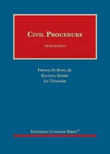 Civil Procedure (University - Hardcover, by Rowe Jr. Thomas; - Acceptable
