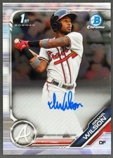 2019 BOWMAN CHROME ISRANEL WILSON PROSPECT AUTO, BRAVES