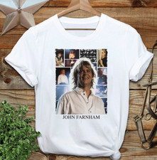 Retro John Farnham Singer White size S to 4XL Cotton t-shirt Unisex T0121