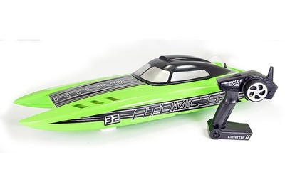 Volantex Atomic SR85 ARTR (No Batt/Chgr) Brushless RC Racing Motorboot - Grün