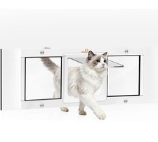Homegroove Cat Door for Window, Window Pet Door for Cat Doggy Dog, Aluminum F...