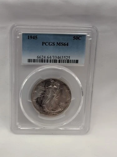 1945 P PCGS MS64 Walking Liberty Silver Half Dollar