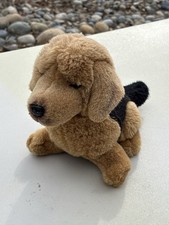 Plush Puppy Dog Stuffed Animal Floppy Ears Tan Black Hound Beagle Toy