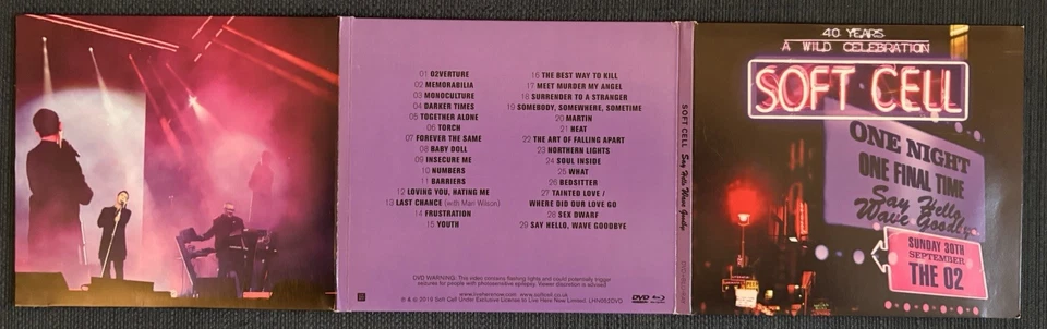 SOFT CELL SAY HELLO WAVE GOODBYE LIVE AT THE O2 2 DISC BLU-RAY / DVD DIGIBOOK - Image 4 of 4
