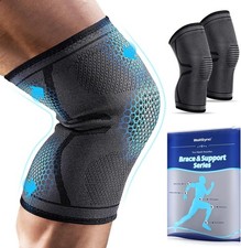 2 Pack Compression Knee Brace Support Sleeve Running Gym Sports Men Women XL