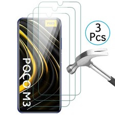 3Pcs For Xiaomi Poco M3 9H Clear Screen Protector Tempered Glass