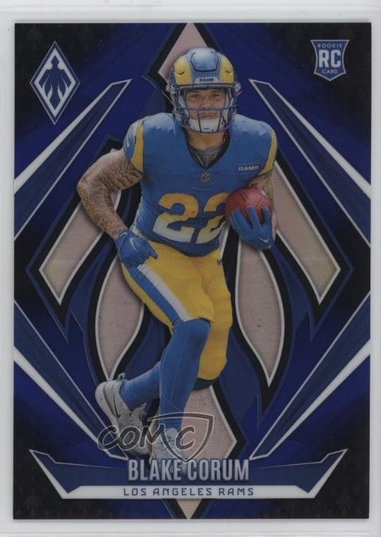 2024 Panini Phoenix Rookies Blue Fade 60/249 Blake Corum #158 Rookie RC 05nw