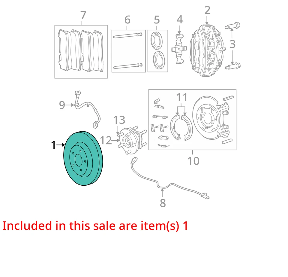 Rotor de freno de disco trasero Jeep Grand Cherokee SRT8 2009 6187866 Foto 3 de 4