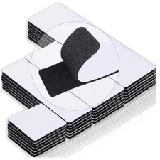 20 Sets Heavy Duty Adhesive Hook and Loop Strips, 6X2, 4X2, 4X1, 2X2 Inches Stro