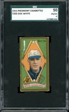 1911 Piedmont Cigarettes Baseball T205 Doc White SGC 4