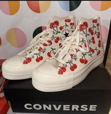 Zapatillas Converse Chuck Taylor All Star High Cherries plataforma elevadora talla 6,5