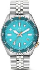 LORENZ SHARK 5 030255EE Orologio Uomo Automatico Sub 200 M Acquamarina Vetro Zaf