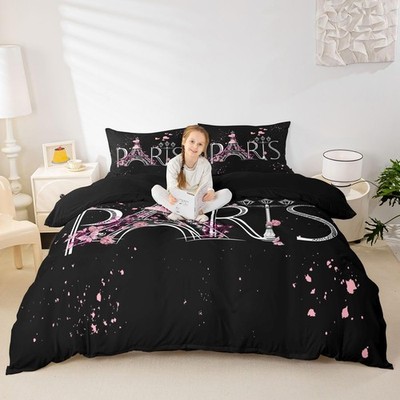 Feelyou Paris Comforter Cover Set Twin Size Twin(No Comforter), Multi 200001