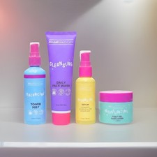 Global Beauty Care 4PC Skincare Set Cleanser Toner Serum Moisturizer Ceramides