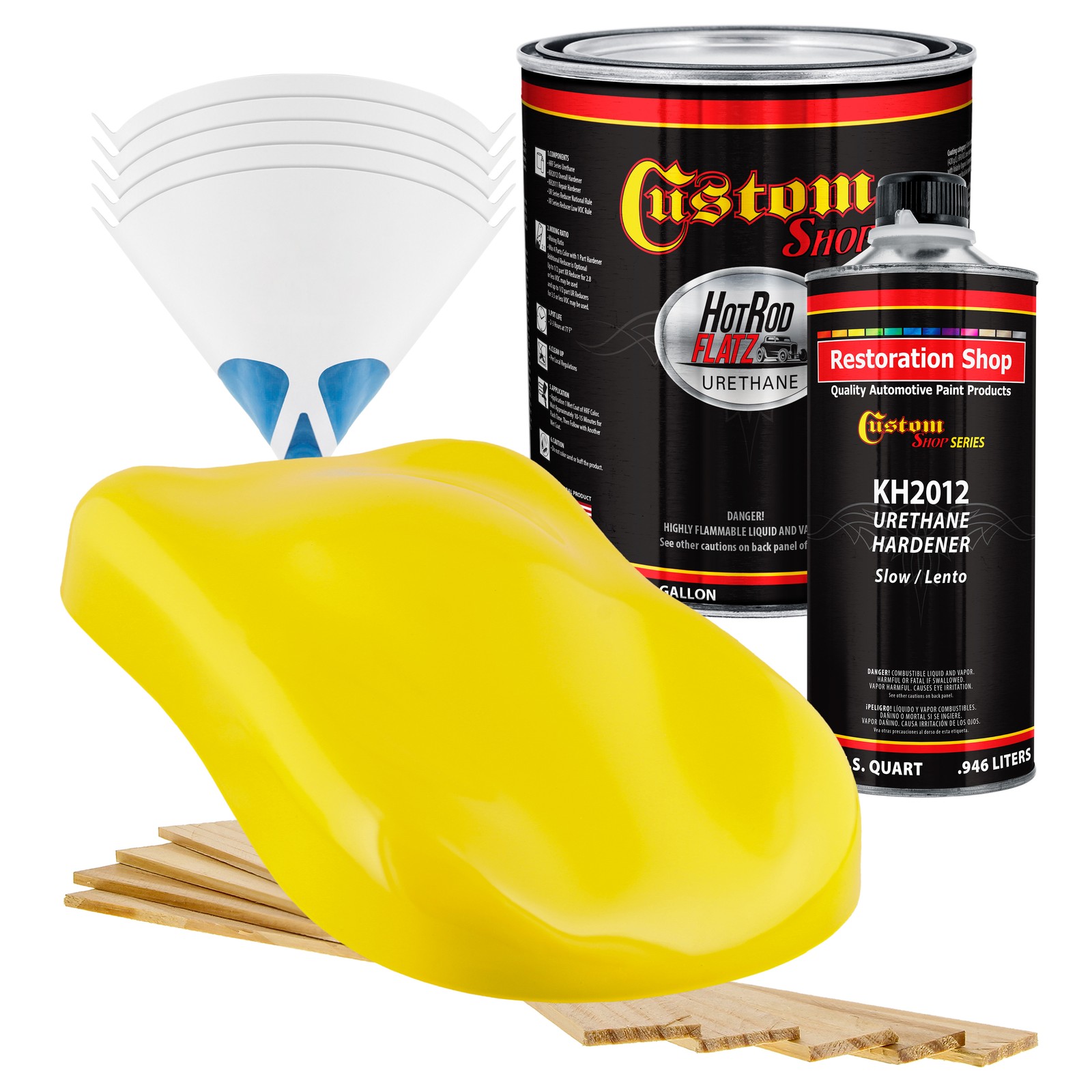 Hot Rod Flatz Indy Yellow Gallon Urethane Flat Auto Paint Kit