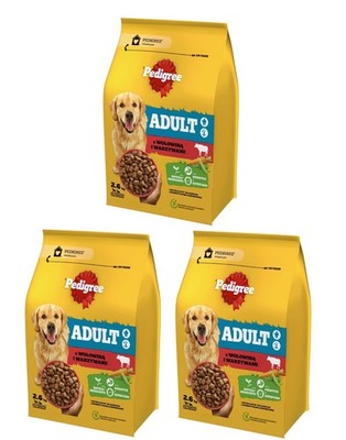 PEDIGREE Adult mit Rindfleisch und Gemüse große und mittelgroße Hunde 3x2.6kg